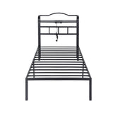 Artiss Bed Frame Single Size with Charging Station WAVE - Side View