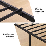 Artiss Bed Frame Single Size with Charging Station WAVE - Rear View
