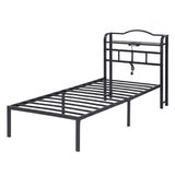 Artiss Bed Frame Single Size with Charging Station WAVE - Close-Up Angle