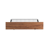 Oikiture 4x Bed Frame Storage Drawers with Wheels Metal Brown