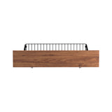 Oikiture 4x Bed Frame Storage Drawers with Wheels Metal Brown - Extra Image