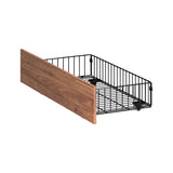 Oikiture 4x Bed Frame Storage Drawers with Wheels Metal Brown - Front View