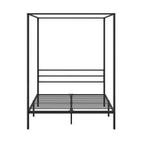 Oikiture Metal Canopy Bed Frame Double Size Platform - Top-Down View