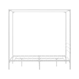 Oikiture Metal Canopy Bed Frame Double Size White - Extra Image