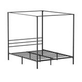 Oikiture Metal Canopy Bed Frame Queen Size Platform