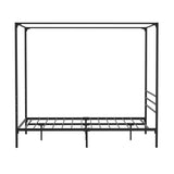 Oikiture Metal Canopy Bed Frame Queen Size Platform - Top-Down View