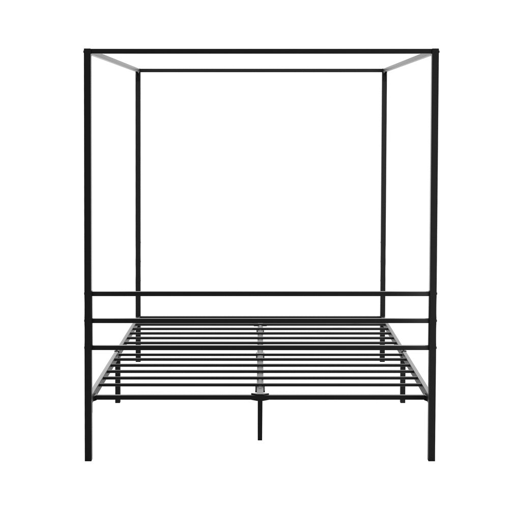 Oikiture Metal Canopy Bed Frame Queen Size Platform