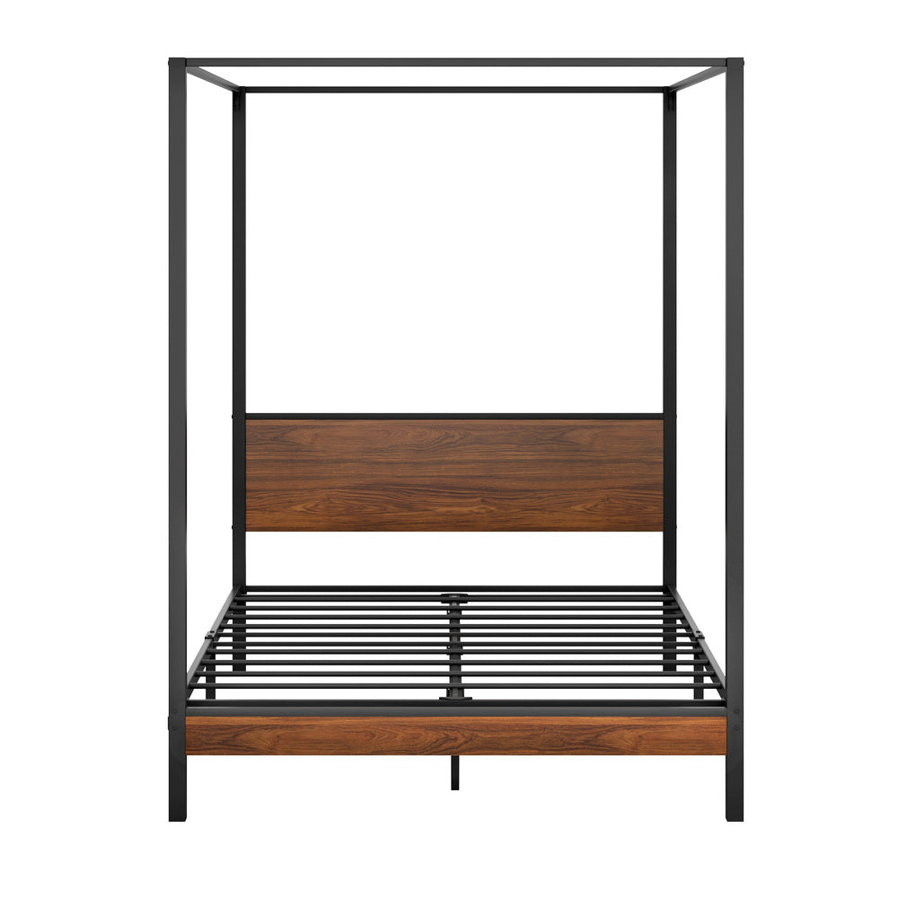 Oikiture Metal Canopy Bed Frame Queen Size Beds Platform