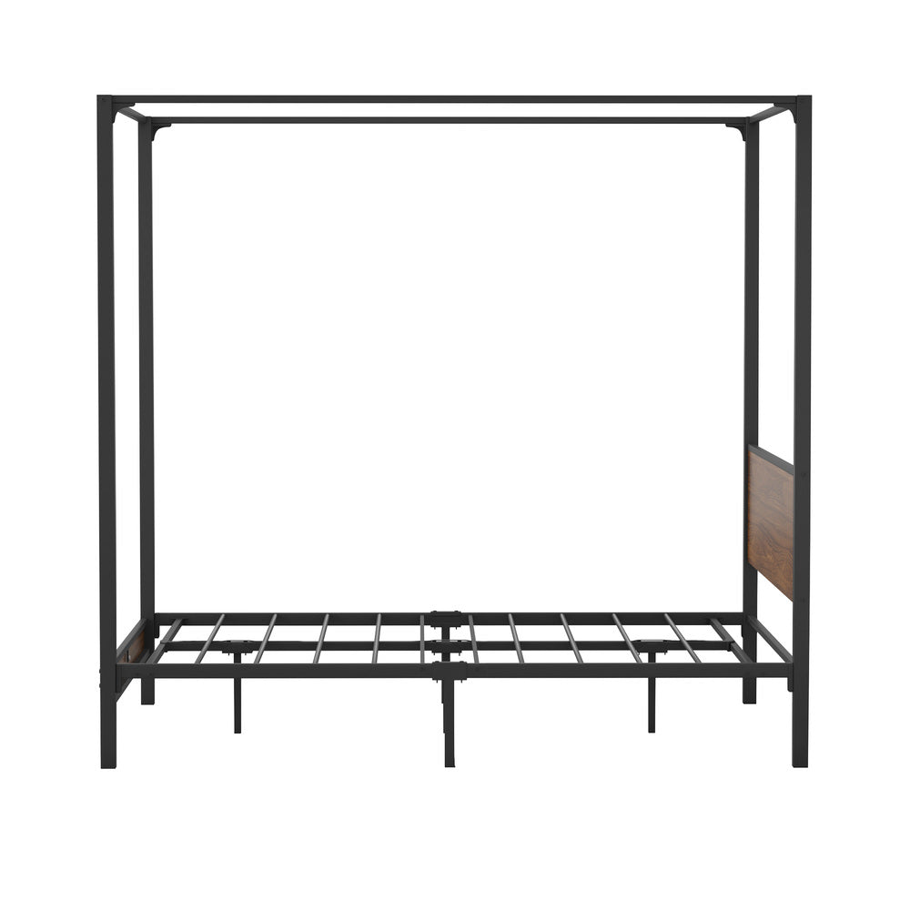 Oikiture Metal Canopy Bed Frame Queen Size Beds Platform