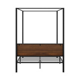 Oikiture Metal Canopy Bed Frame Queen Size Beds Platform
