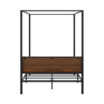 Oikiture Metal Canopy Bed Frame Queen Size Beds Platform
