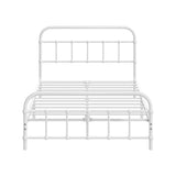 Oikiture Bed Frame Metal King Single Bed Platform White