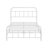 Oikiture Bed Frame Metal King Single Bed Platform White - Top-Down View