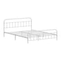 Oikiture Bed Frame Metal Queen Size Bed Platform White