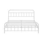 Oikiture Bed Frame Metal Queen Size Bed Platform White, image 2