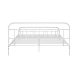 Oikiture Bed Frame Metal Queen Size Bed Platform White