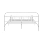 Oikiture Bed Frame Metal Queen Size Bed Platform White, image 5