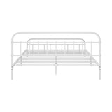 Oikiture Bed Frame Metal Queen Size Bed Platform White - 45-Degree Angle