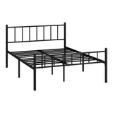 Oikiture Bed Frame Double Size Metal Base Platform Black COMA - Close-Up Angle