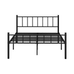 Oikiture Bed Frame Double Size Metal Base Platform Black COMA, image 5