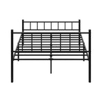 Oikiture Bed Frame Double Size Metal Base Platform Black COMA, image 2
