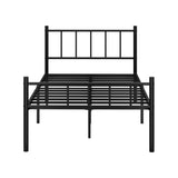 Oikiture Bed Frame King Single Metal Base Platform Black COMA