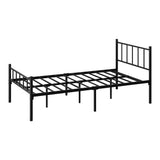 Oikiture Bed Frame King Single Metal Base Platform Black COMA - Rear View