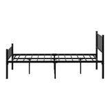 Oikiture Bed Frame King Single Metal Base Platform Black COMA - Top-Down View