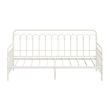 Oikiture Metal Daybed Frame Single Size Sofa Bed Steel Slat Beige