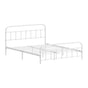 Oikiture Bed Frame Metal Bed Base Double Size Bed Platform White