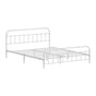 Oikiture Bed Frame Metal Bed Base Queen Size Bed Platform White