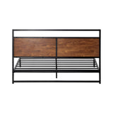 Oikiture Metal Bed Frame Double Size Wooden