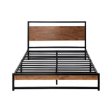 Oikiture Metal Bed Frame King Single Size Wooden