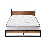 Oikiture Metal Bed Frame King Single Beds Platform with Mattress - Low Angle