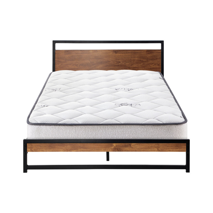 Oikiture Metal Bed Frame King Single Beds Platform with Mattress, image 8