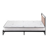 Oikiture Metal Bed Frame King Single Beds Platform with Mattress - Close-Up Angle
