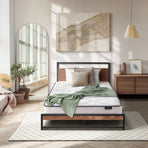 Oikiture Metal Bed Frame King Single Beds Platform with Mattress, image 4