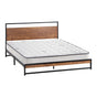 Oikiture Metal Bed Frame Queen Size Beds Platform with Mattress