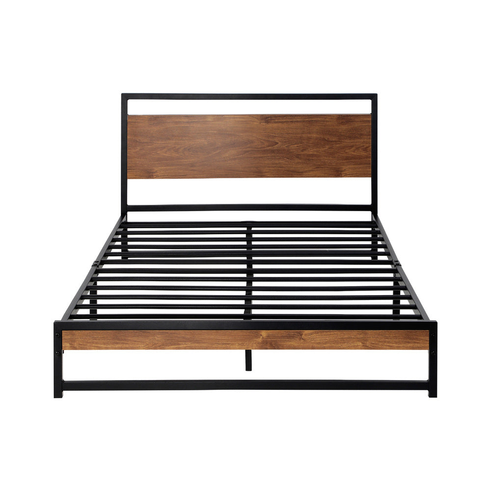 Oikiture Metal Bed Frame Single Size Beds Platform Wood