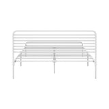 Oikiture Metal Bed Frame Double Size Platform White