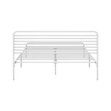 Oikiture Metal Bed Frame Double Size Platform White - Extra Image