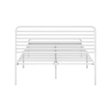 Oikiture Metal Bed Frame King Single Platform White
