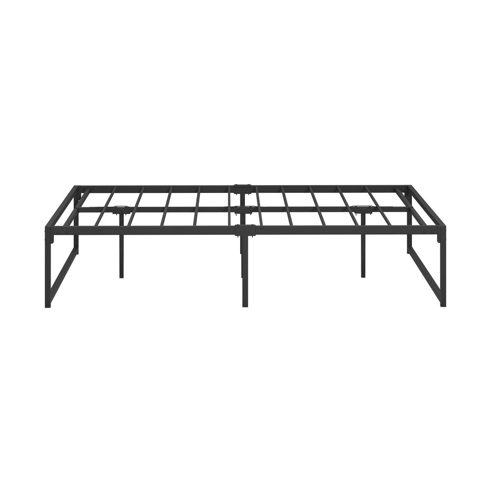 Oikiture Metal Bed Frame Double Size Beds Platform Black