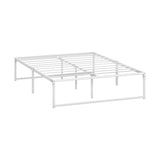 Oikiture Metal Bed Frame Double Size Bed Base White