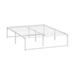Oikiture Metal Bed Frame Double Size Bed Base White