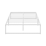 Oikiture Metal Bed Frame Double Size Bed Base White