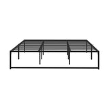 Oikiture Metal Bed Frame King Size Beds Base Platform Black
