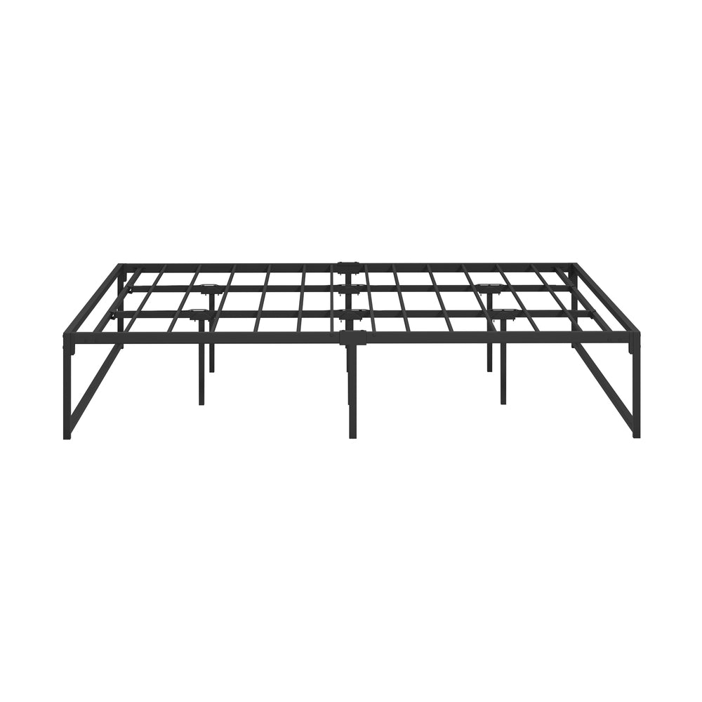 Oikiture Metal Bed Frame King Size Beds Base Platform Black