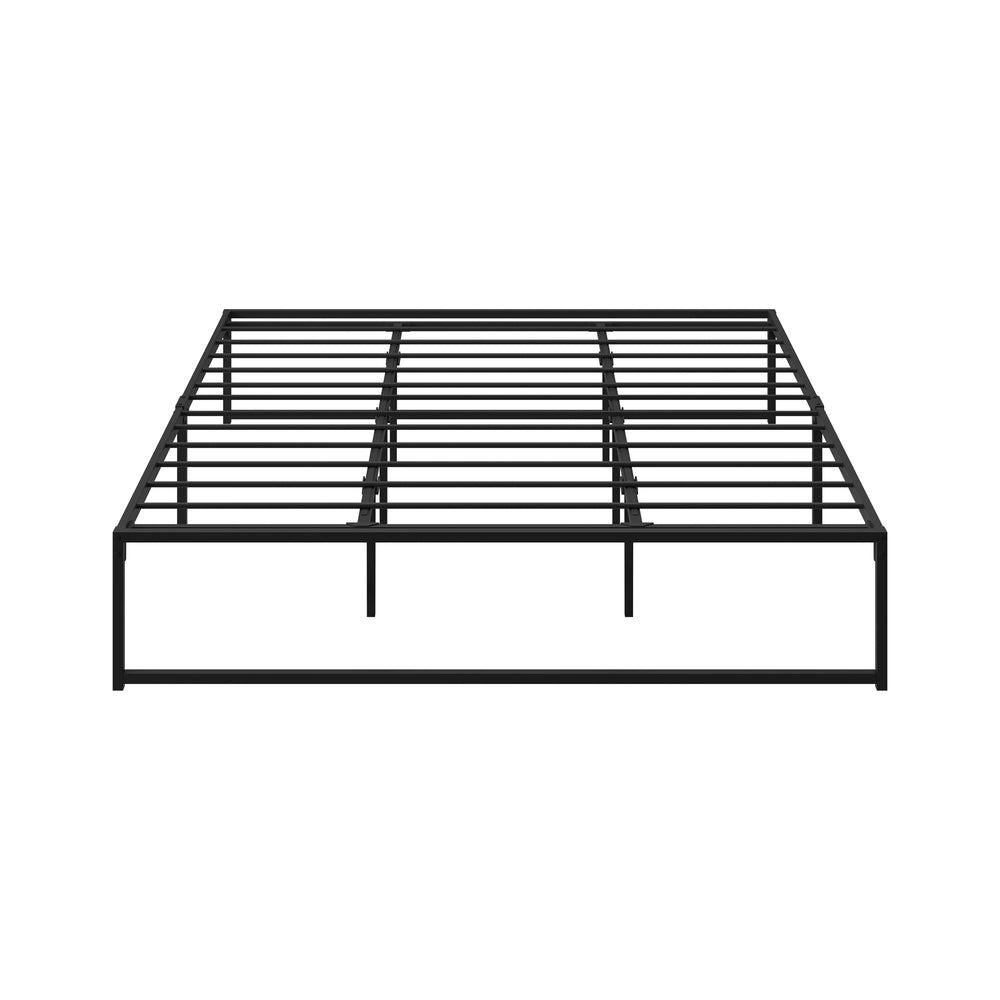 Oikiture Metal Bed Frame King Size Beds Base Platform Black