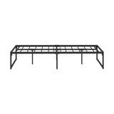 Oikiture Metal Bed Frame King Single Beds Platform Black - Side View